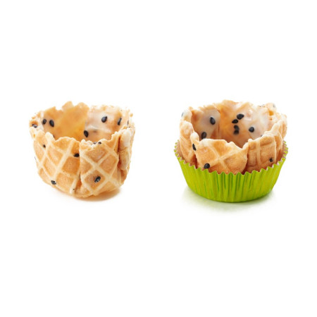 Paniers salés sésame noir La Rose Noire Ø40 mm (120 pièces)