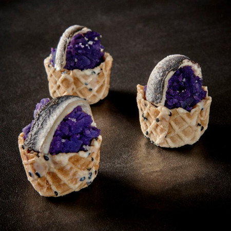 Salted basket crust black sesame La Rose Noire Ø40 mm (120 pcs)