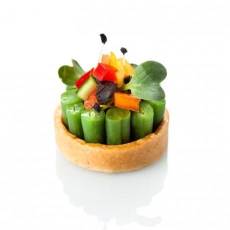 Salted round pie crust basil Slim Line AOP butter La Rose Noire Ø35 mm (210 pcs)