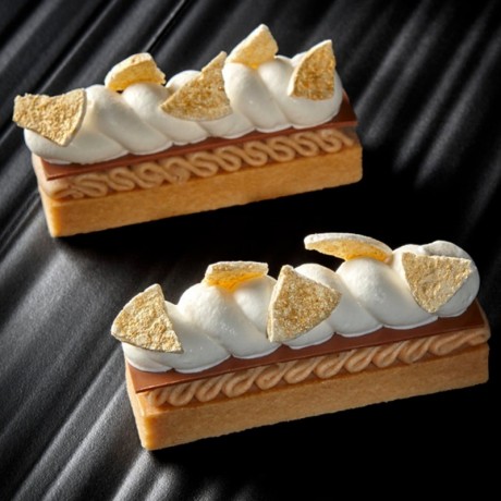 Rectangle pie crust vanilla La Rose Noire 95 x 25 mm (84 pcs)