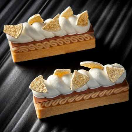 Rectangle pie crust vanilla La Rose Noire 95 x 25 mm (84 pcs)