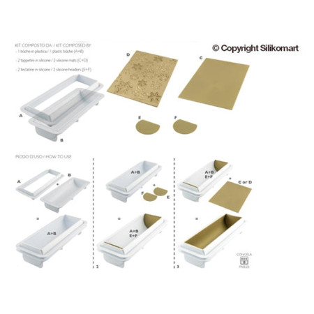 Kit Frozen log mould 250 x 80 x 67 mm