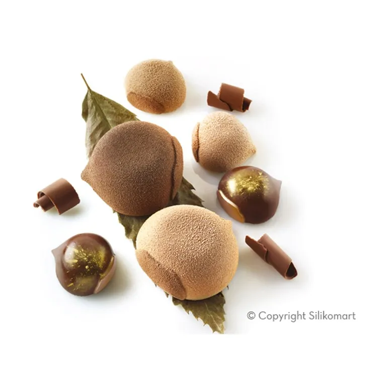 Marron Glacé30 silicone mould 47 x 48 x 25 mm