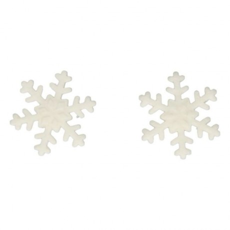 FunCakes Sugar Paste Decorations Ice Crystal White Set/6