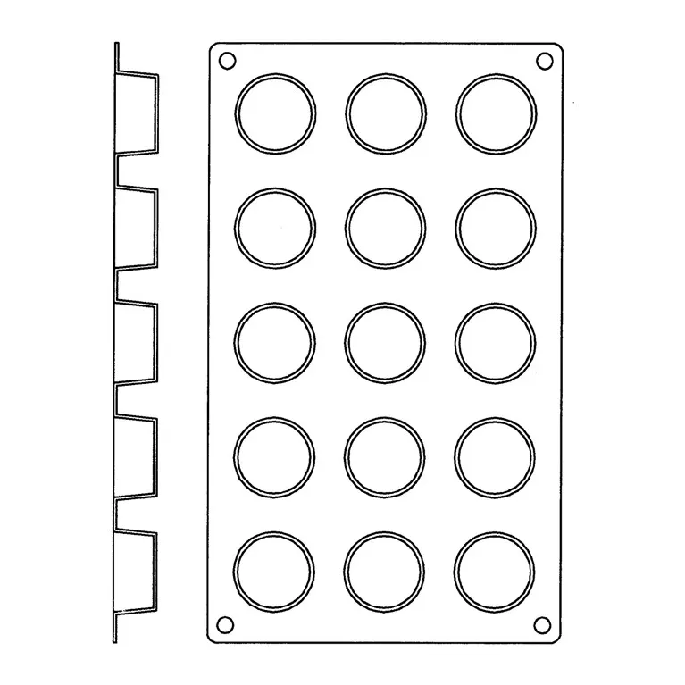Silicone mould Gastroflex 15 round petits fours Ø 40 mm