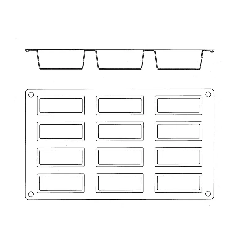 Moule silicone Gastroflex 12 mini cakes 75 x 30 mm