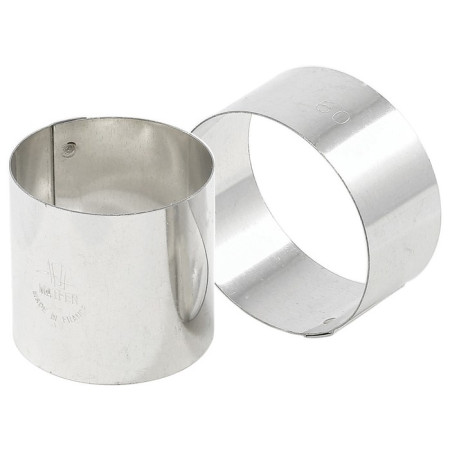 Round nonnette frame stainless steel Ø 50 mm H 30 mm (4 pcs)