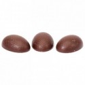 Moule 45 demi oeufs striés en polycarbonate pour chocolat