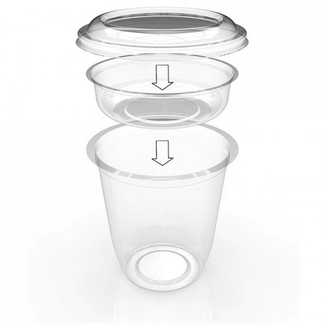 Couvercle dôme pour pot Duo (lot de 900)