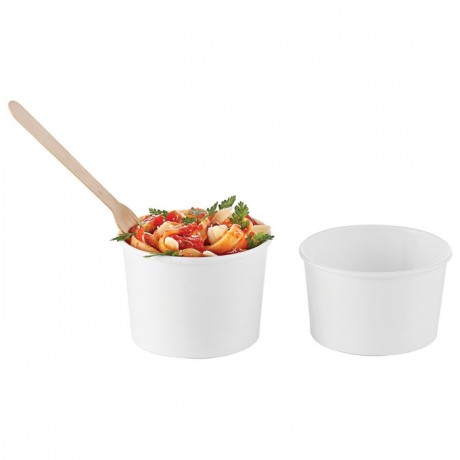 Round pot white 35 cL (500 pcs)