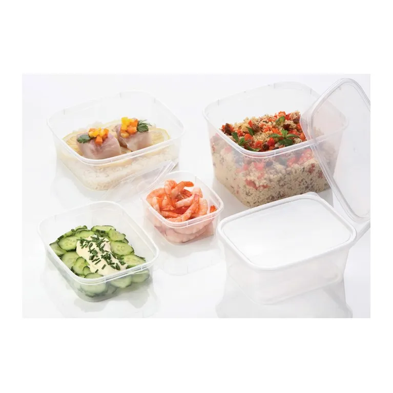 Barquette avec couvercle en PP 650 mL (lot de 300)