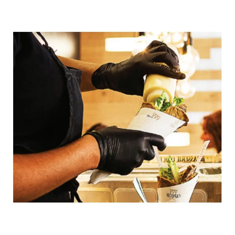 Nitrile gloves L black (100 pcs)