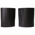 Toque Grand Chef noir 40 plis (lot de 10)
