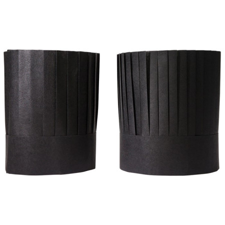Chef hat Grand Chef black 30 folds (10 pcs)