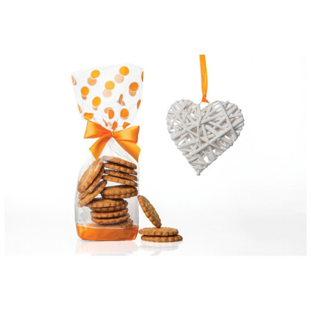 Polka dot bag orange 220 x 100 m (100 pcs)