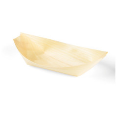 Barquette bateau bois compostable 31 cL (lot de 1000)