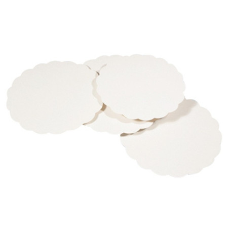 Rond festonné tout bois blanc Ø 230 mm (lot de 250)