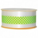 Ruban charlotte pois vert anis 20 m