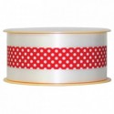 Charlotte ribbon with peas red 20 m