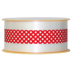 Charlotte ribbon with peas red 20 m