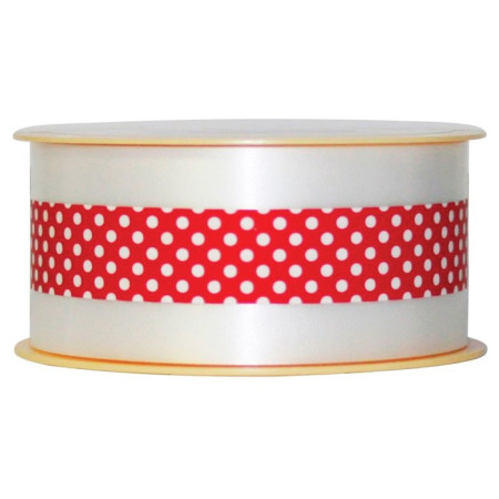 Charlotte ribbon with peas red 20 m
