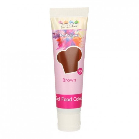 Colorant alimentaire en gel FunCakes Brown 30 g
