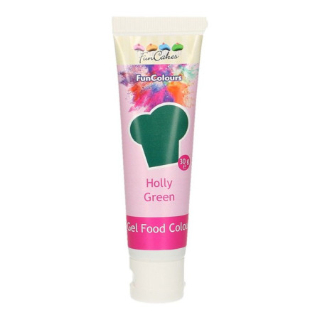 Colorant alimentaire en gel FunCakes Holly Green 30 g