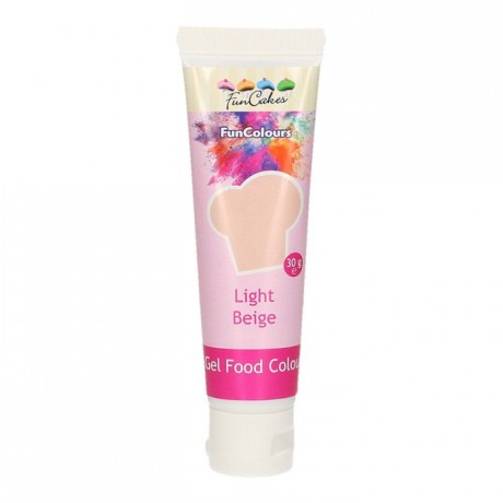 Colorant alimentaire en gel FunCakes Light Beige 30 g