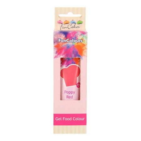 Colorant alimentaire en gel FunCakes Poppy Red 30 g