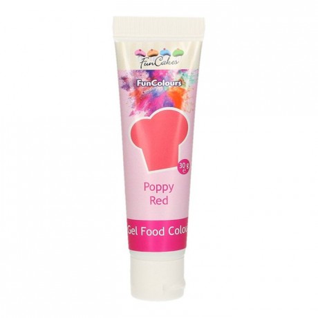 Colorant alimentaire en gel FunCakes Poppy Red 30 g