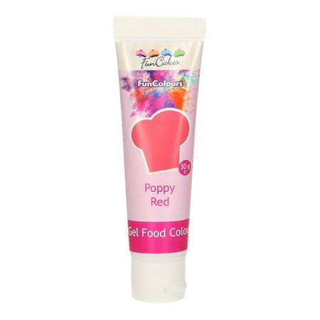 Colorant alimentaire en gel FunCakes Poppy Red 30 g
