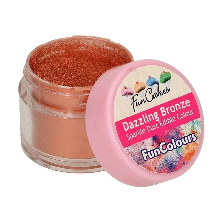Paillettes alimentaires FunColours FunCakes Dazzling Bronze