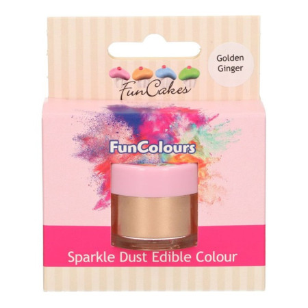 Paillettes alimentaires FunColours FunCakes Golden Ginger