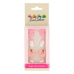 FunCakes Sugar Decorations Baby Girl Set/8