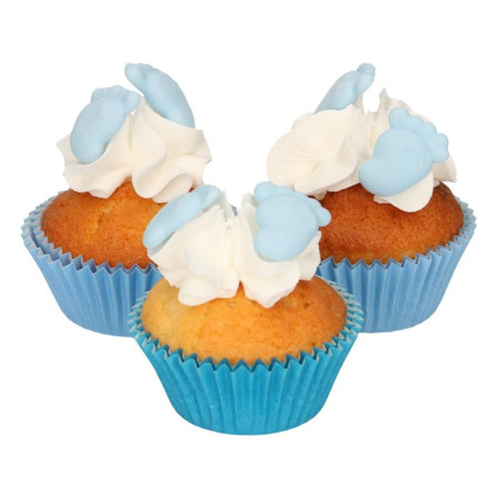 FunCakes Sugar Decorations Baby Feet Blue Set/16