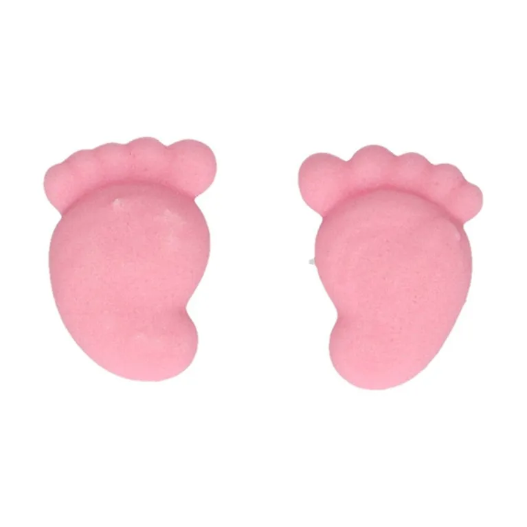 Décors en sucre FunCakes Pieds de Bébé Roses 16 pièces
