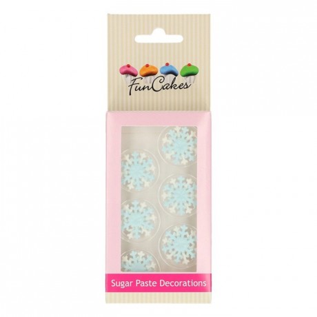 FunCakes Sugar Paste Decorations Snowflakes Set/6