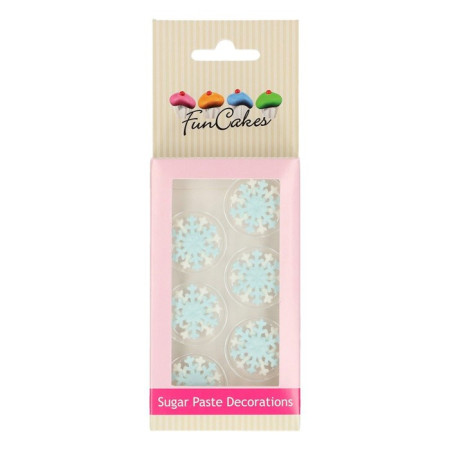 FunCakes Sugar Paste Decorations Snowflakes Set/6