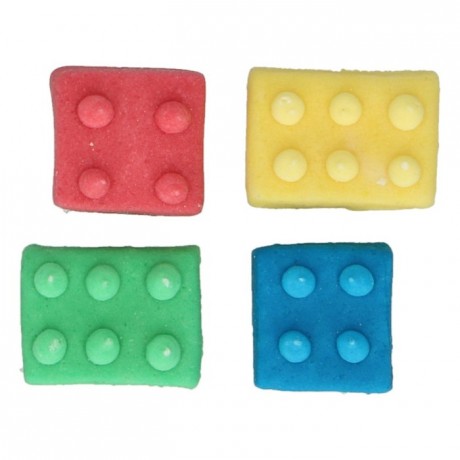 Décors en sucre FunCakes Briques de construction 8 pièces