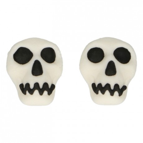 Décors en sucre FunCakes Têtes de mort 8 pièces