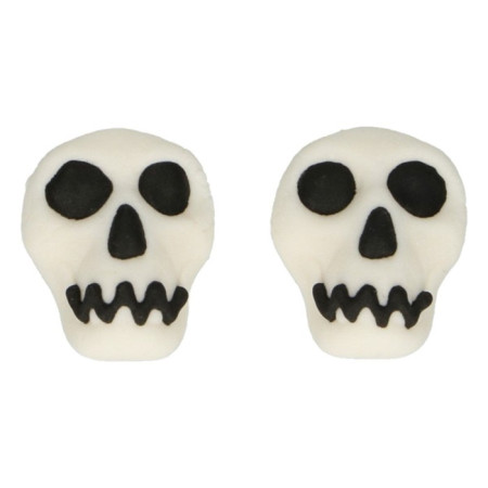 Décors en sucre FunCakes Têtes de mort 8 pièces