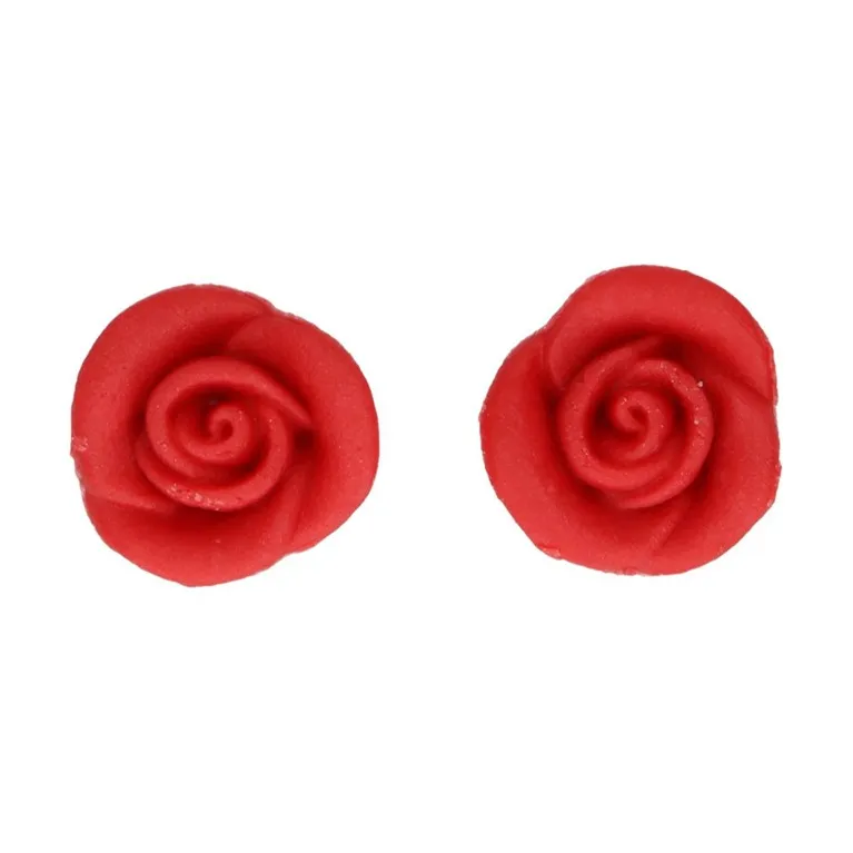 Décors en pâte d’amande FunCakes Roses Rouges 6 pièces