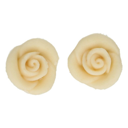 FunCakes Marzipan Decorations Roses White Set/6