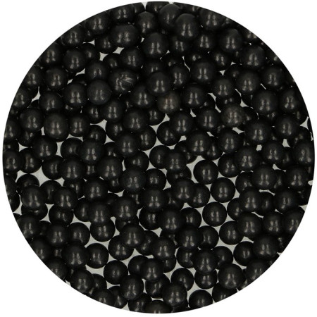 FunCakes Sugarpearls 7mm Shiny Black 80g