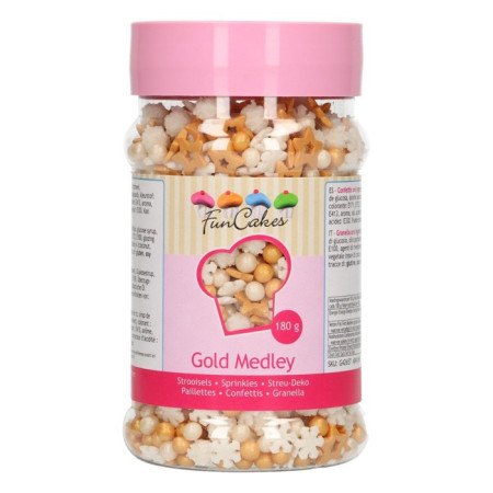 FunCakes Sprinkle Medley Gold 180g